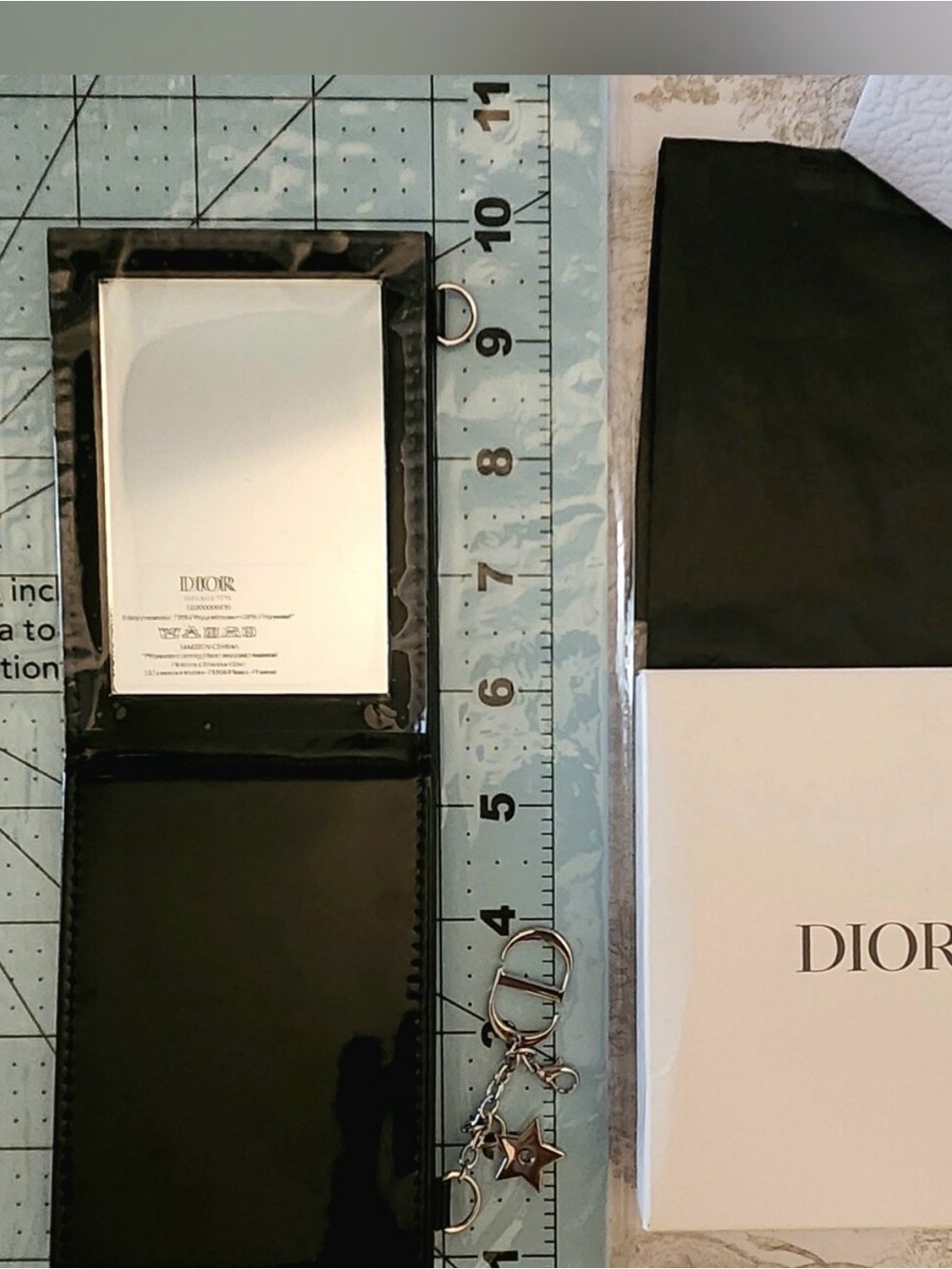 🔥100% AuyDior Black Patent Leather Card HDior holder🔥 - Picture 10 of 12